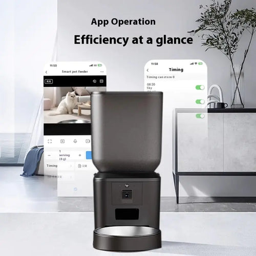 Smart Automatic Pet Feeder with Video, 4L/8L