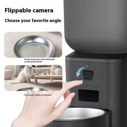 Smart Automatic Pet Feeder with Video, 4L/8L